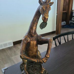 Giraffe Wine Bottle Holder Wild Safari Gold 16" Tall Orion's 2003